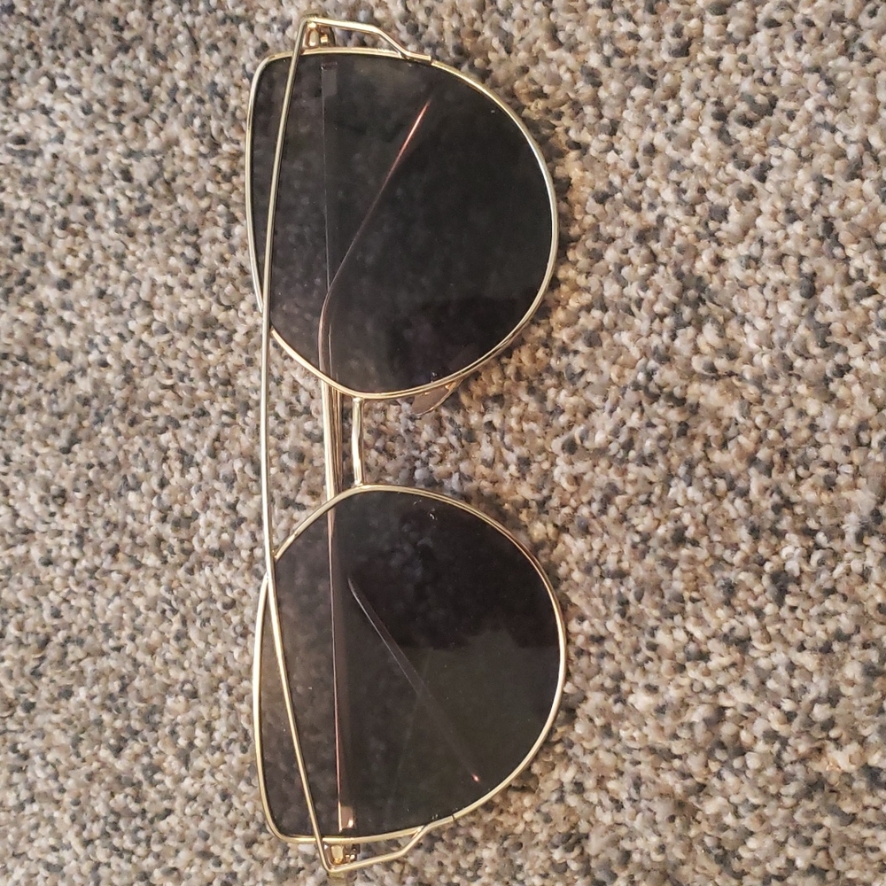 Gold cat-eye sunglasses